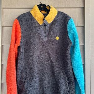 Dutch Bros fleece multi colored  Sz M